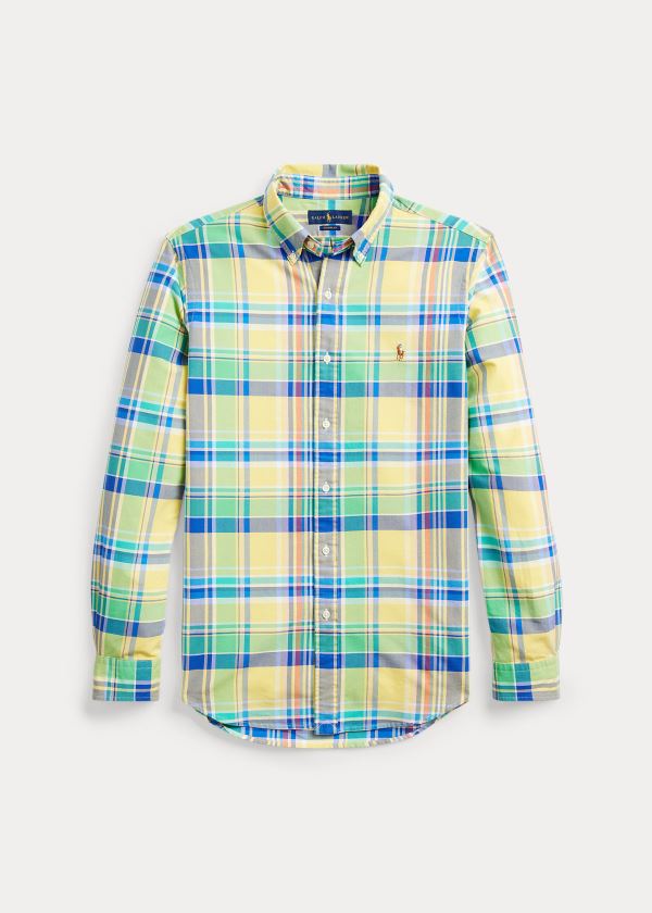 Polo Ralph Lauren Plaid Oxford Skjorte Herre Danmark (VRYOQ4365)